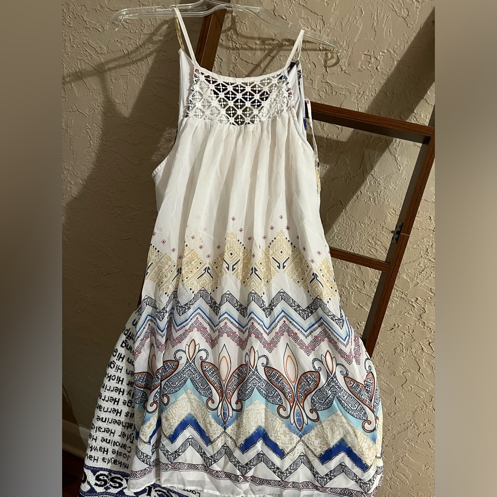 White patterned dress